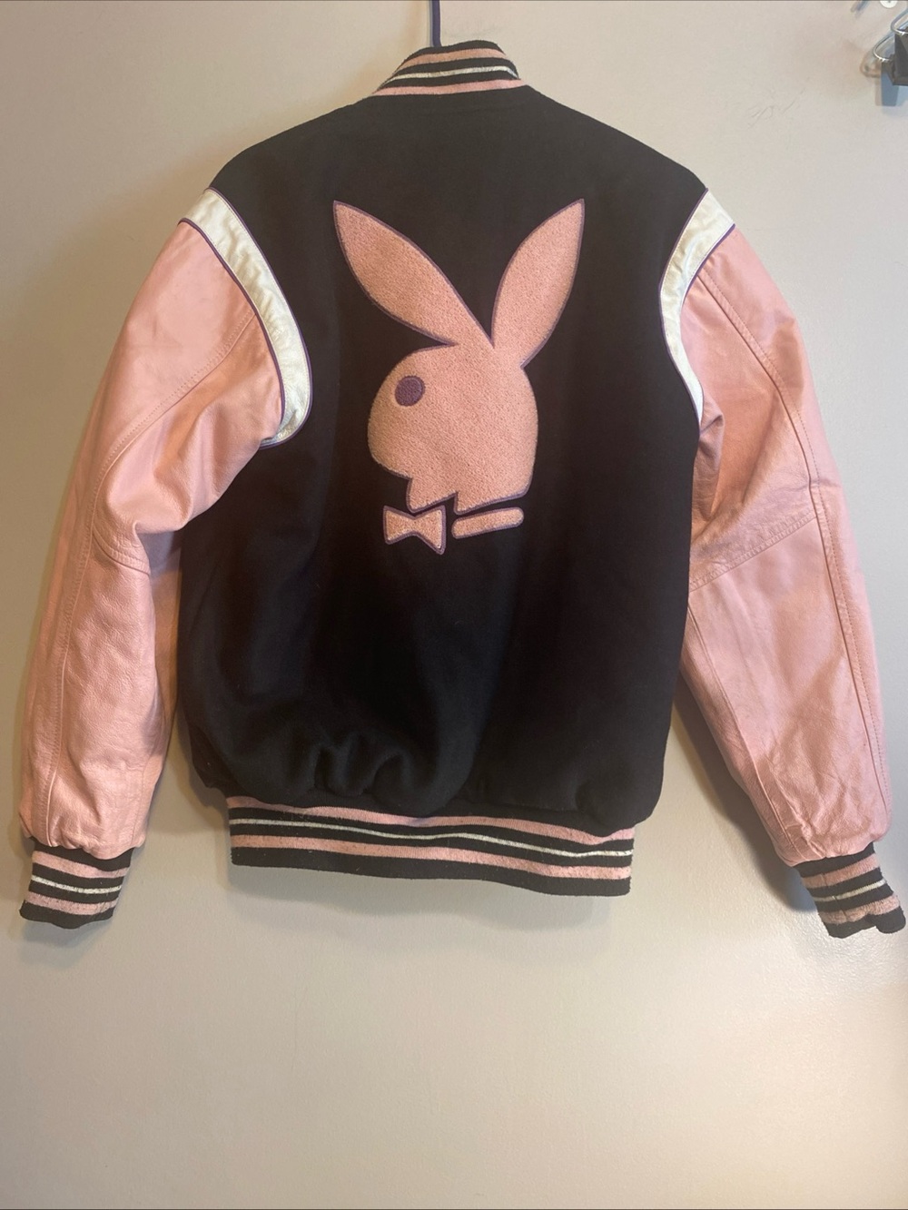 Playboy Reversible Jacket By Jeff Hamilton Sz L-XL No Sz Tag Varsity Bomber Rare